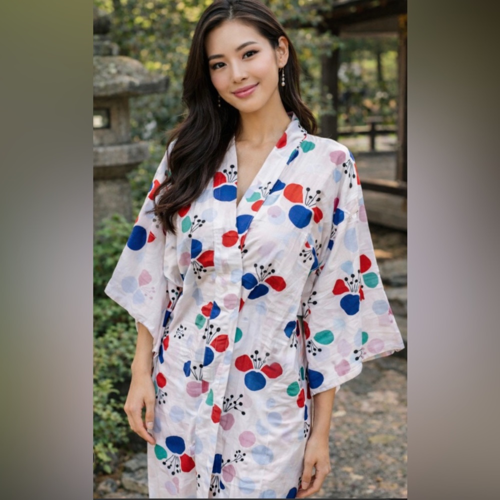 B7 Kimono Dress Womens unbranded Japanese colorful Hand Crafted Kantha